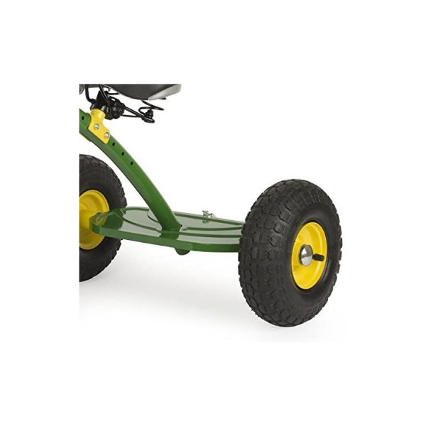 Image showing the rear wheels of the John Deere Might Trike kids riding tricycle.