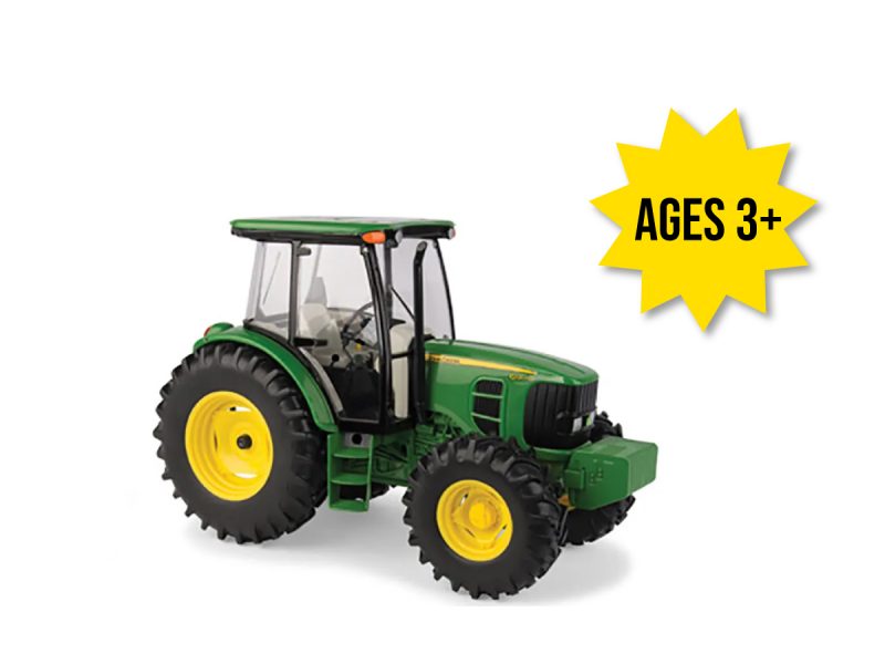 Image of the 1/16 scale John Deere 6130D Replica Play toy tractor.