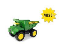 Image of the John Deere 15-inch green Big Scoop Dump Truck kids sandbox toy.