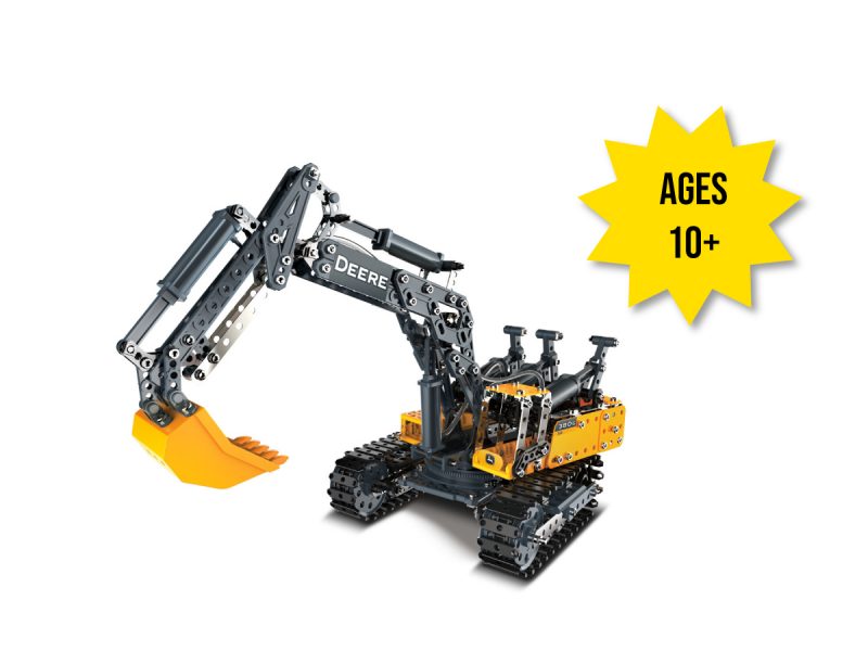 Image of the John Deere Erector Excavator buildable toy.