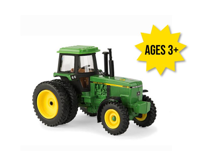 Image of the 1/64 scale John Deere Replica Play 4955 toy tractor featuring the FFA Emblem on the hood.