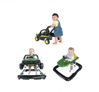 Image of children using the John Deere Gator 3 ways to play infant toy.