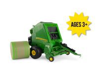 Image of the 1/16 scale John Deere 560R MegaWide HC Replica Play toy Round Baler.