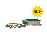 Image of the John Deere 70-piece farm value kids toy set.