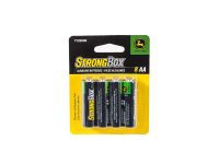 Image of the 8-pack of size AA John Deere Strongbox batteries.