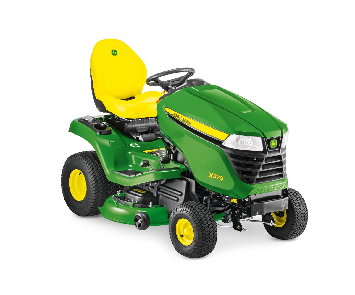 John-Deere-X370-Riding-Lawn-Mower-2 Image of the John Deere X370 riding lawn tractor.