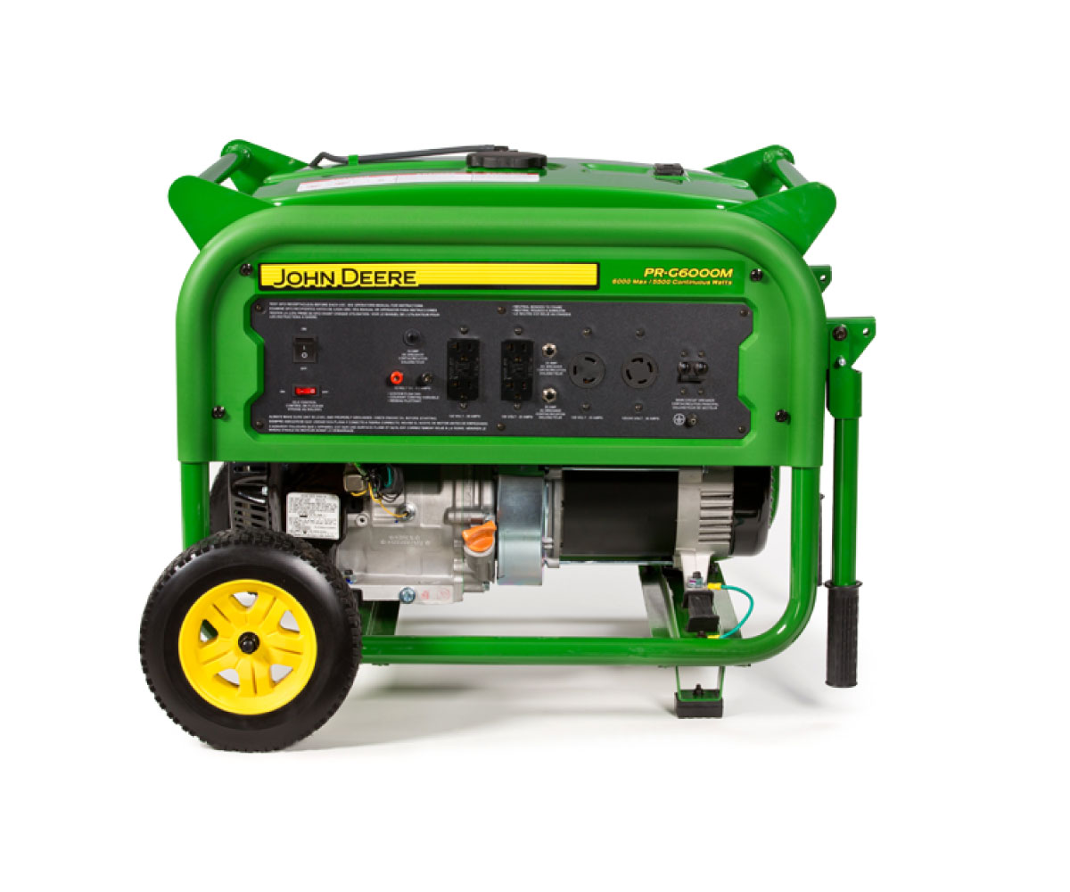 PR-G6000M-John-Deere-6000-Watt-Gas-Generator Image of the John Deere 6000 Watt Gas Generator.