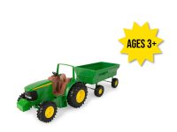 Image of the 1/16 scale John Deere Kids tractor with wagon toy play set.