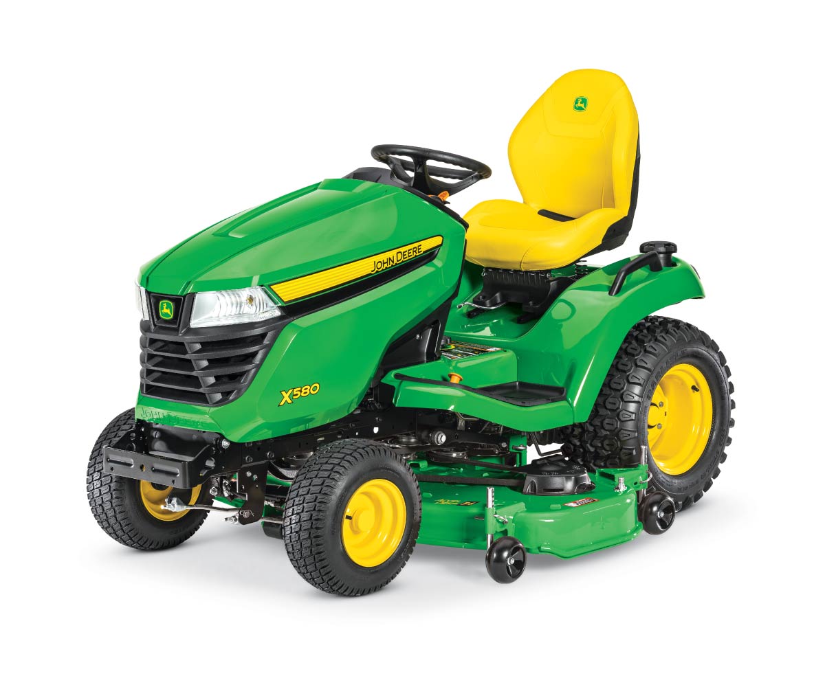 John-Deere-X580-Riding-Lawn-Mower Image of the John Deere X580 riding lawn tractor.