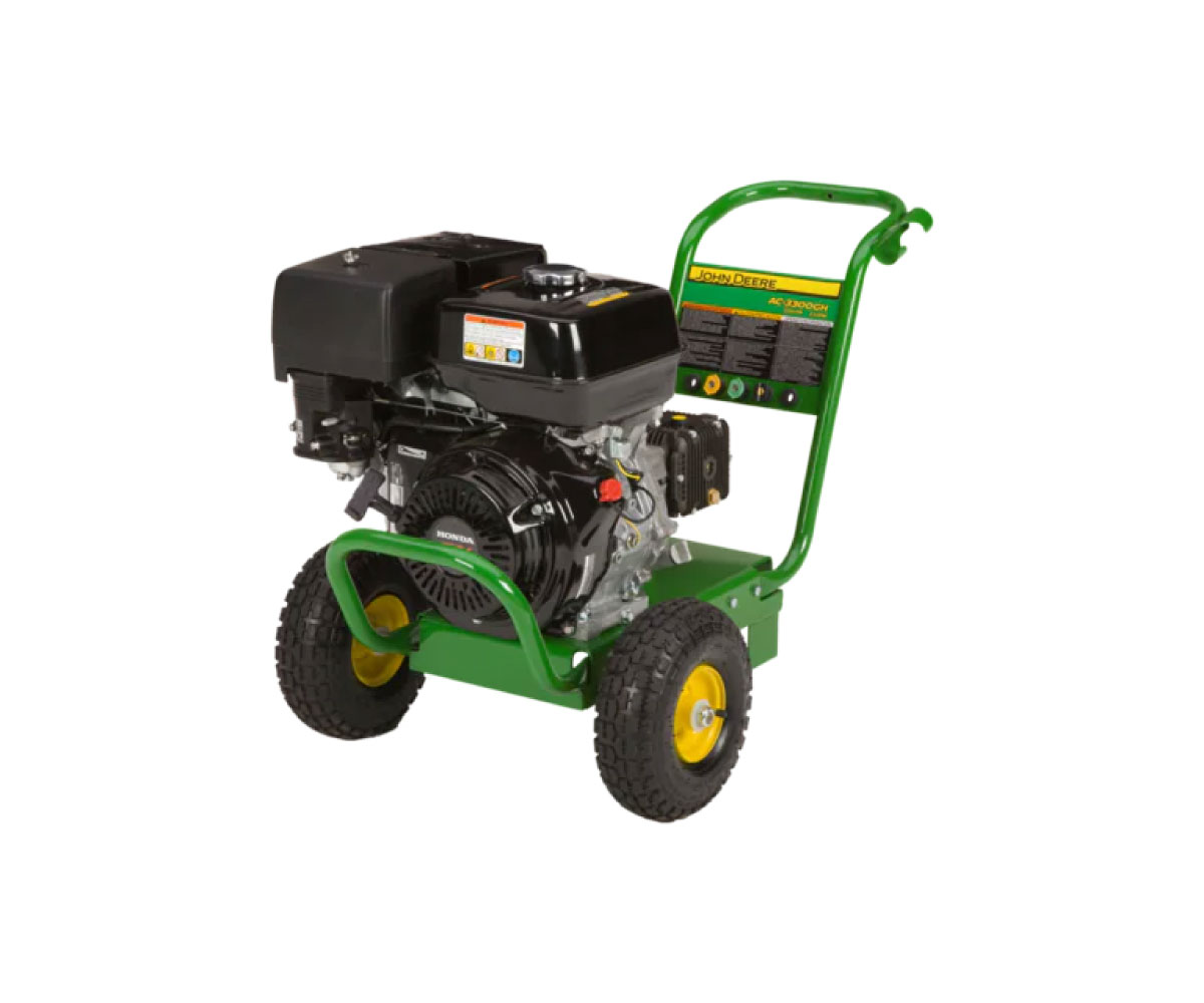 AC-3300gh-John-Deere-3300-PSI-gas-pressure-washer Image of the John Deere 3300 PSI gas pressure washer.