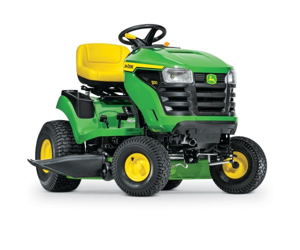 Image of the John Deere S100 riding lawn tractor.