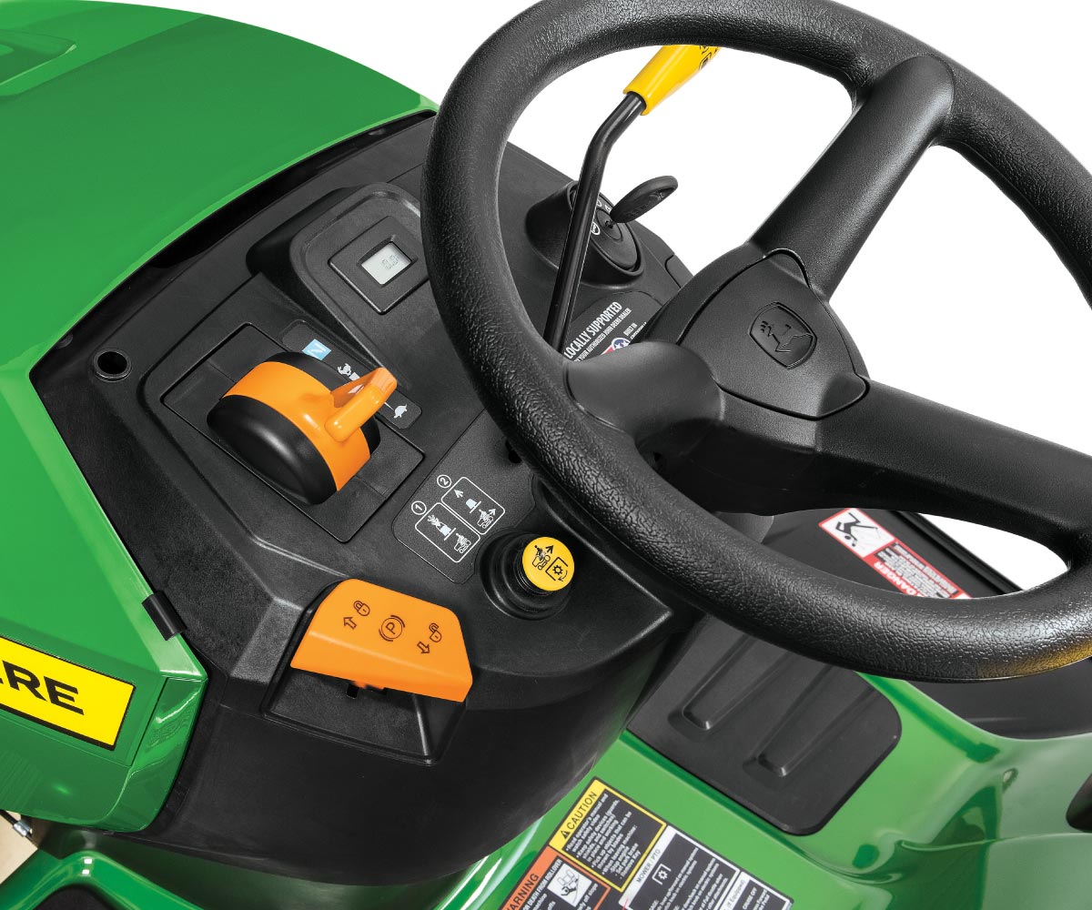 John-Deere-S100-Riding-Lawn-Tractor-9 Image of the John Deere S100 riding lawn tractor.