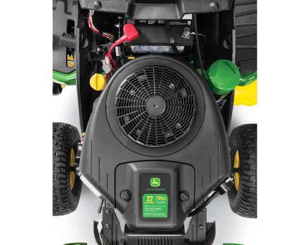 Image of the John Deere S130 riding lawn tractor.