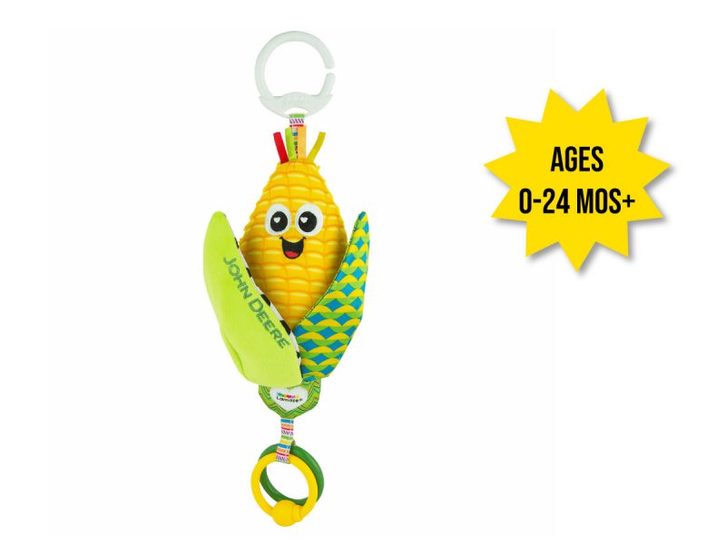 Image of the John Deere Lamaze Corn E Cob Clip n Go Infant toy.