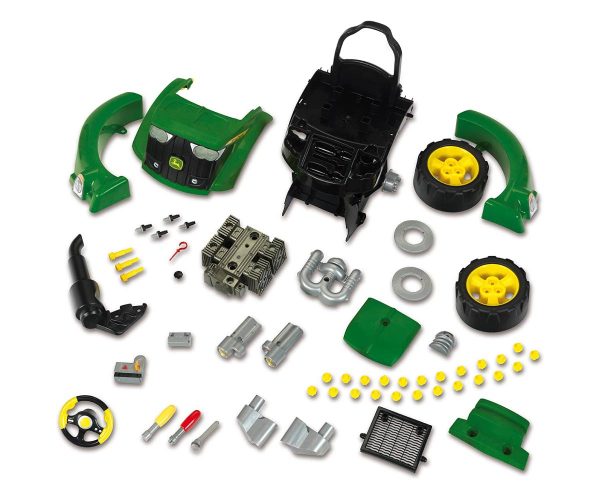 Image of the 56-piece John Deere buildable toy tractor engine.
