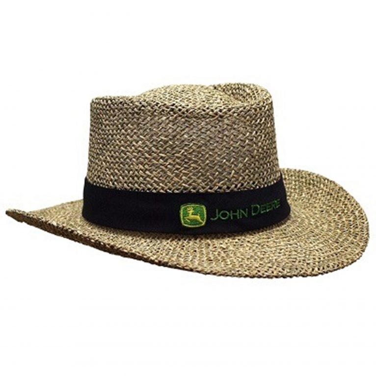 John Deere Straw Hat with Black Band and JD Logo