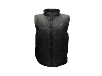 Image of the John Deere Black Polyfill Zipper Vest.