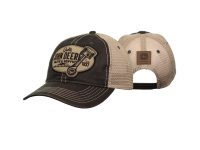 Image of the John Deere Brown and Tan Parts and Service Oxford Patch Cap.