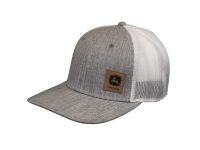 Image of the John Deere Oxford and White Cap with Suede Logo Patch.