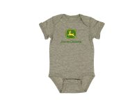 Image of the John Deere Heather Olive Green Infant Bodysuit.