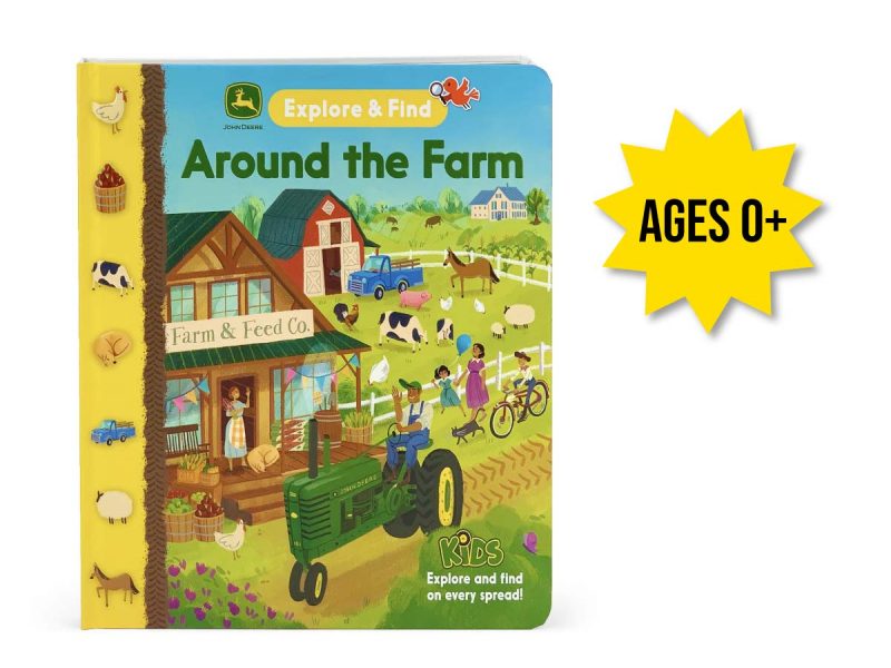 Image of the John Deere Around the Farm Explore Children's book.