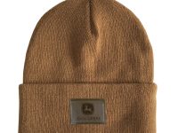 Brown Knit Beanie with John Deere Patch