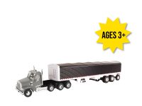 Image of the 1/32 scale Freightliner 122SD Semi truck with Grain trailer toy.
