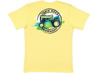 Image of the John Deere Yellow 90s Paint Spray unisex t-shirt.