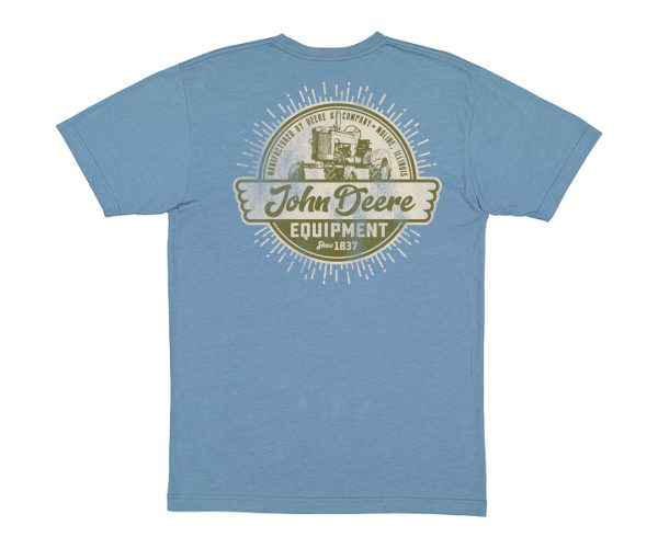 Image of the back of LP80119 the John Deere Vintage Tractor Badge t shirt.
