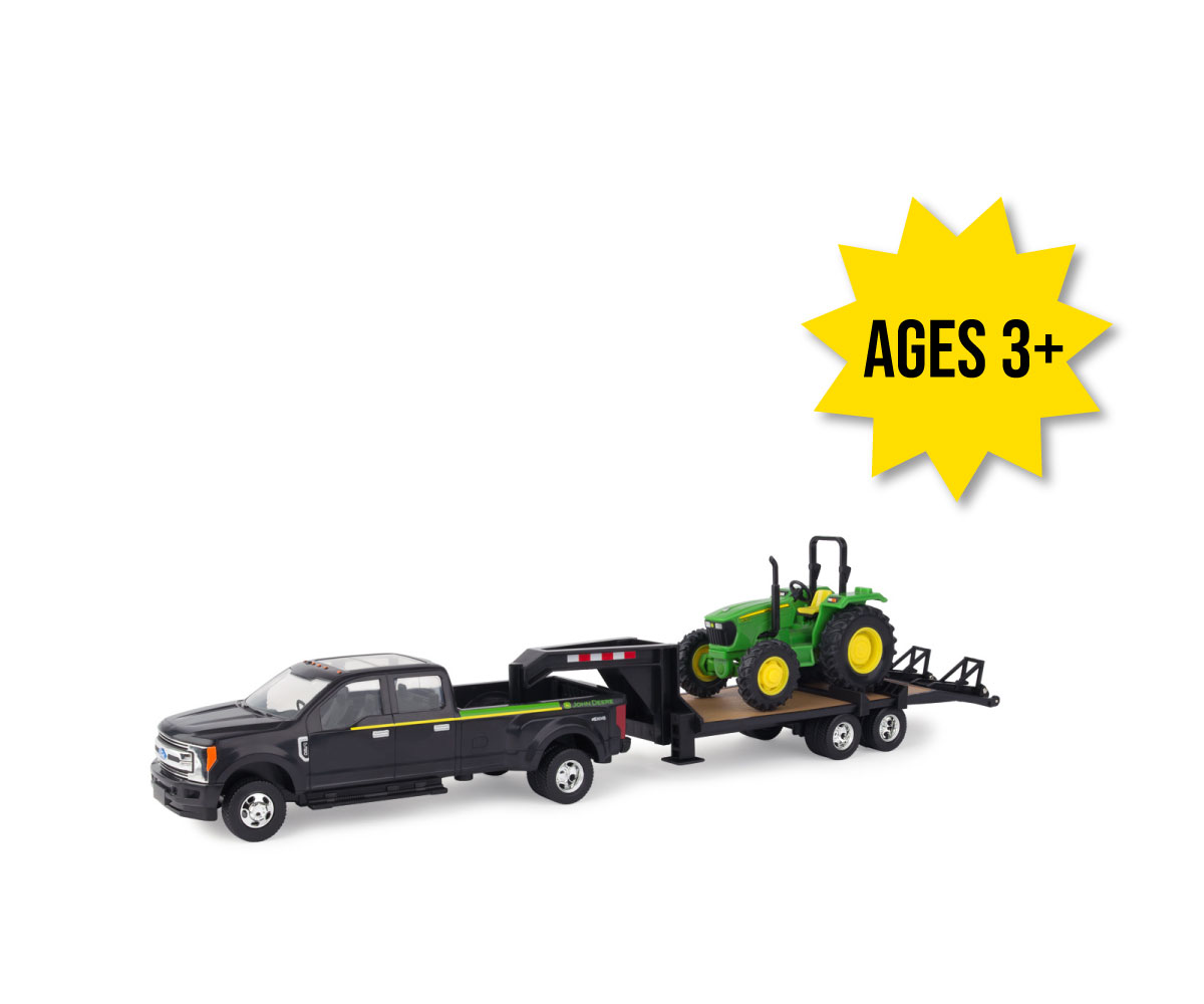 John deere cheap toy tractor trailer