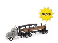Image of the 1/32 scale Freightliner logging toy semi truck.