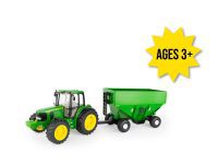 Image of the 1/16 Scale Big Farm John Deere 7430 Tractor with Gravity Wagon toy farm play set.
