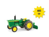 Image of the 1/16 scale John Deere 2020 Prestige Collection toy tractor set with rear blade.