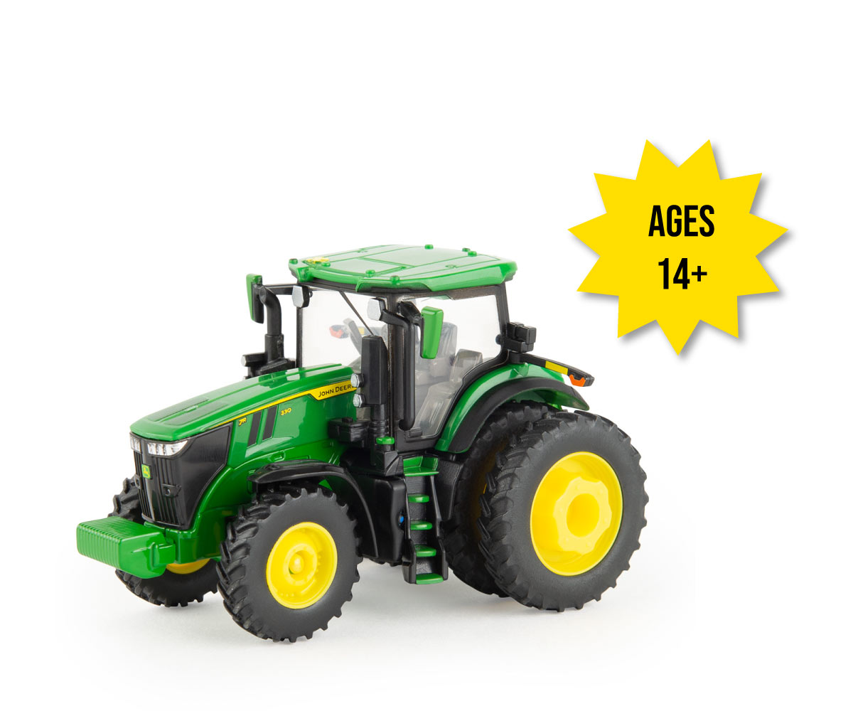 LP77333-1-64-scale-John-Deere-7R-330-Prestige-Collection-collectible-toy-tractor Image of the 1/64 scale John Deere 7R 330 Prestige Collection collectible toy tractor.