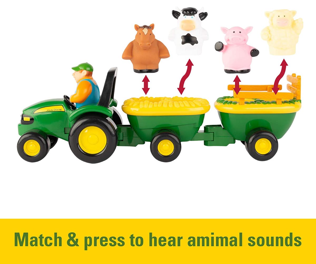 TBEK34908-Animal-Sounds-Hayride-John-Deere-Interactive-children's-toy-4 Image of the John Deere Animals Sounds Hayride interactive children's toy.