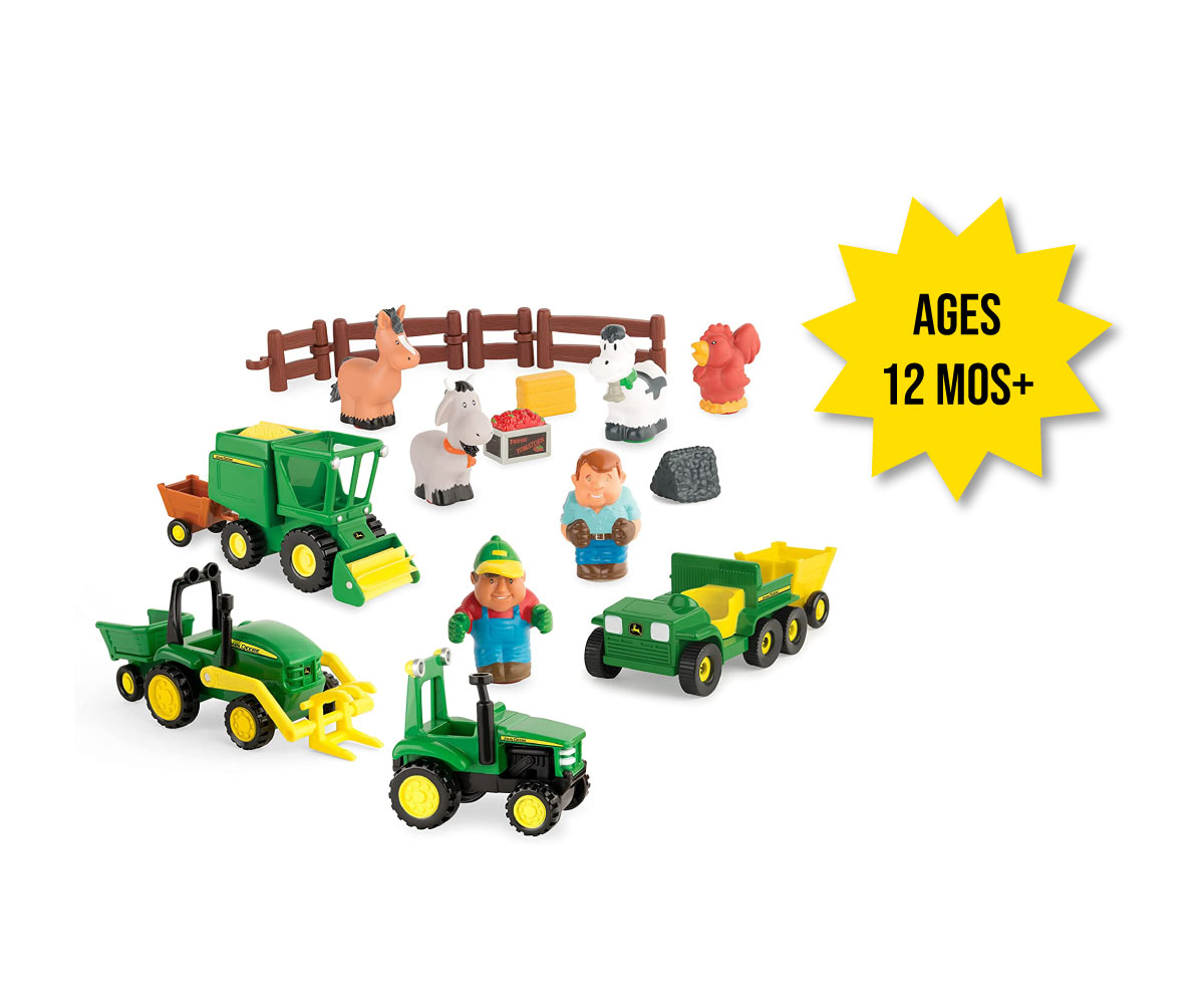 TBEK34984-fun-on-the-farm-playset-John-Deere-Kids-toys-2 Image of the John Deere Fun on the Farm Kids toy playset.