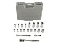 Image of the John Deere 20-Piece SAE 3/8 inch socket set.