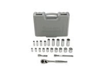 Image of the John Deere 22-Piece Metric 3/8 inch socket set.