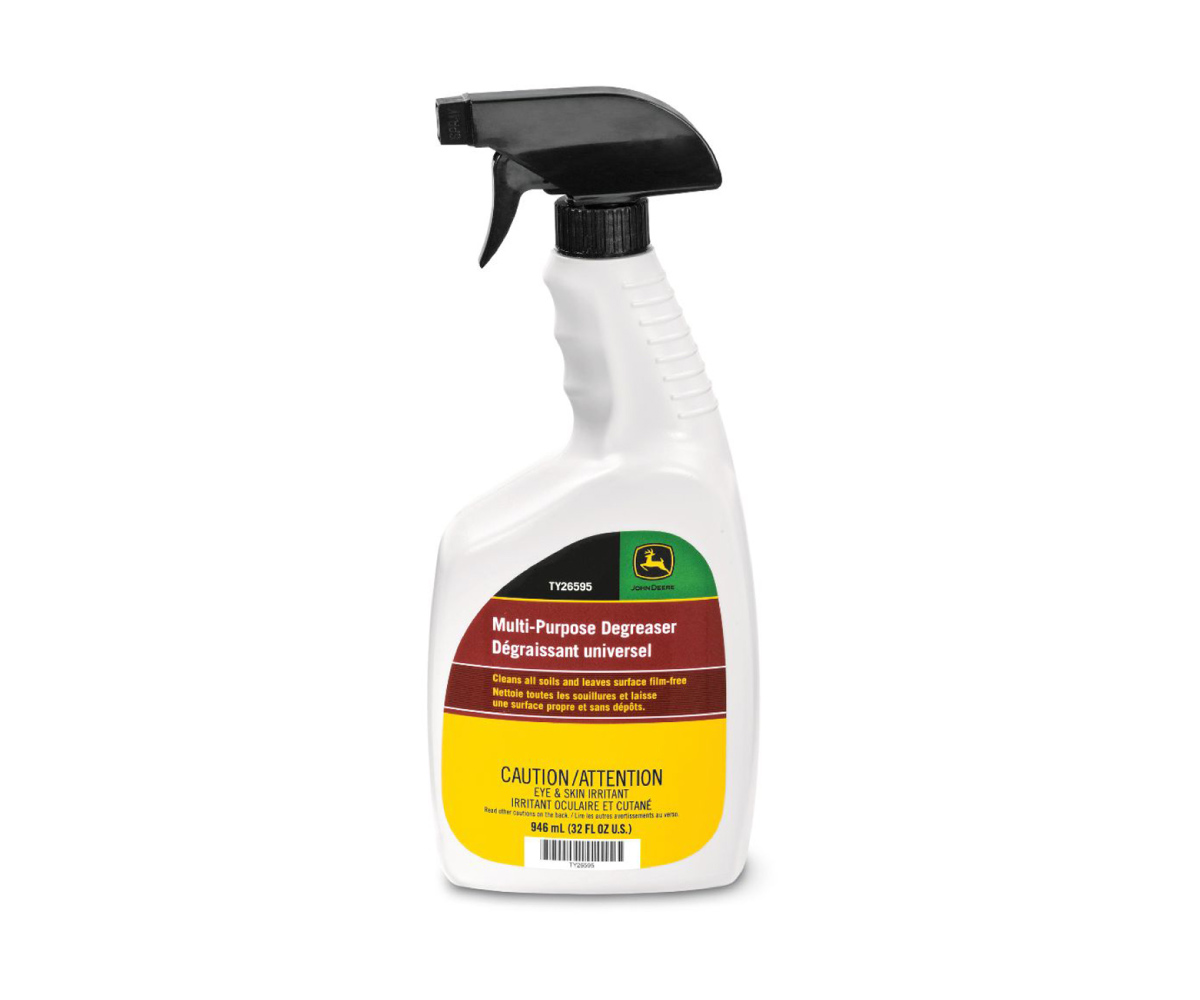 TY26595-John-Deere-Multi-Purpose-Degreaser-32-ounces Image of the 32-ounce John Deere Multi-Purpose Degreaser.
