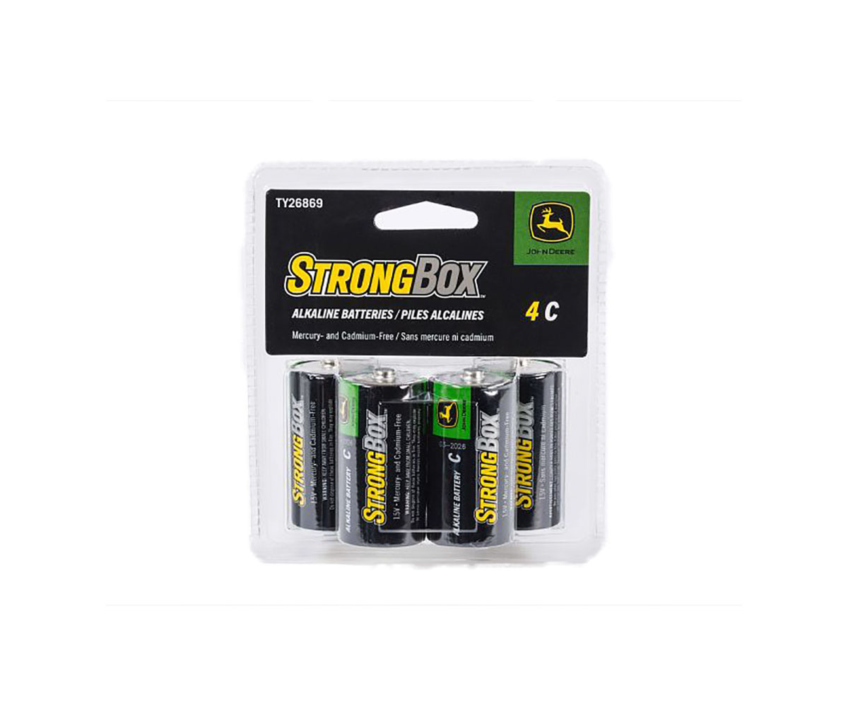 TY26869-4-c-strongbox-batteries-John-Deere-1 Image of the John Deere 4 pack of C size Strongbox batteries.