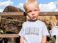 Image of a child wearing the American Farm Company Gate Opener Toddler & Youth T-Shirt.