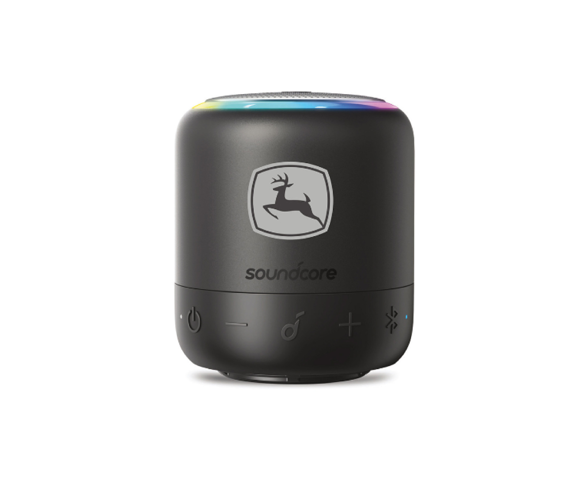 LP83720-John-Deere-Anker-Bluetooth-Speaker Image of LP83720 the John Deere Anker Bluetooth speaker.