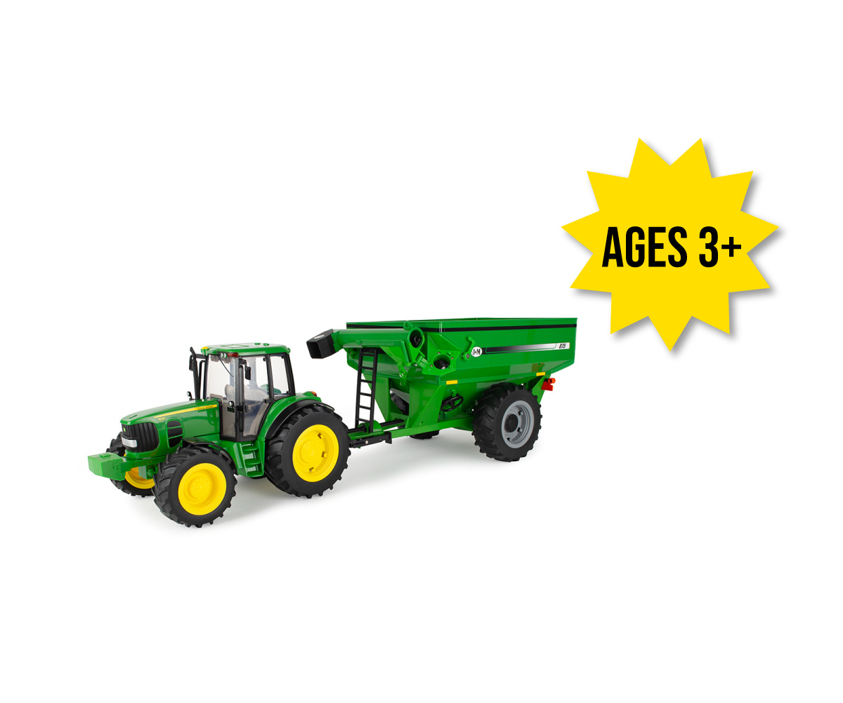 LP87335-1-16-Scale-John-Deere-Big-Farm-7430-Tractor-with-Grain-Cart-Toy-Set